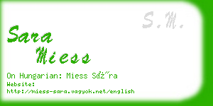 sara miess business card